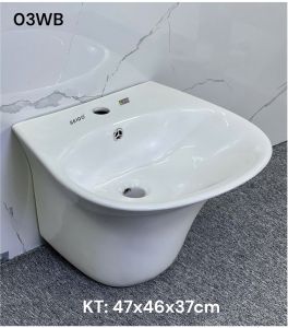 Chậu rửa lavabo liền chân SEIDO 03WB