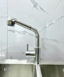 Vòi rửa bát 304 bóng nóng lạnh SEIDO VB3114