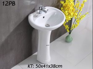 Chậu rửa mặt + chân dài treo tường SEIDO 12PB