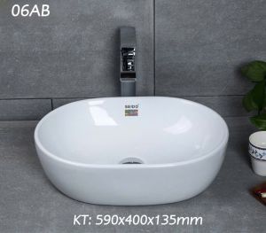 Chậu sứ men ngọc trai nổi SEIDO 06AB