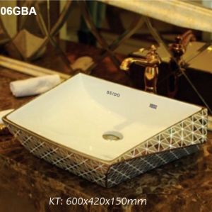 Chậu hoa mạ vàng SEIDO nổi 06GBA