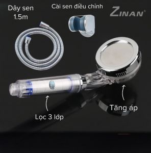 Bộ dây bát sen tăng áp ZINAN Z-BS06