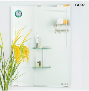Gương phòng tắm 50x70cm tráng bạc phôi Bỉ cao cấp SEIDO 