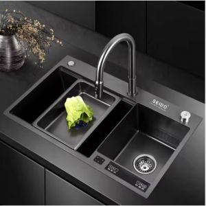 Chậu inox 304 nano cảm ứng khử khuẩn SEIDO -NĐN 7847