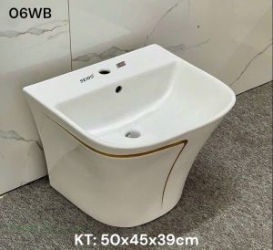 Chậu liền chân viền vàng SEIDO 06WB
