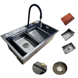 Chậu inox 304 nano đen SEIDO MVA7846