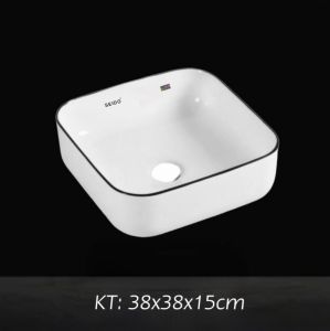 Chậu dương bàn đá viền đen SEIDO B15